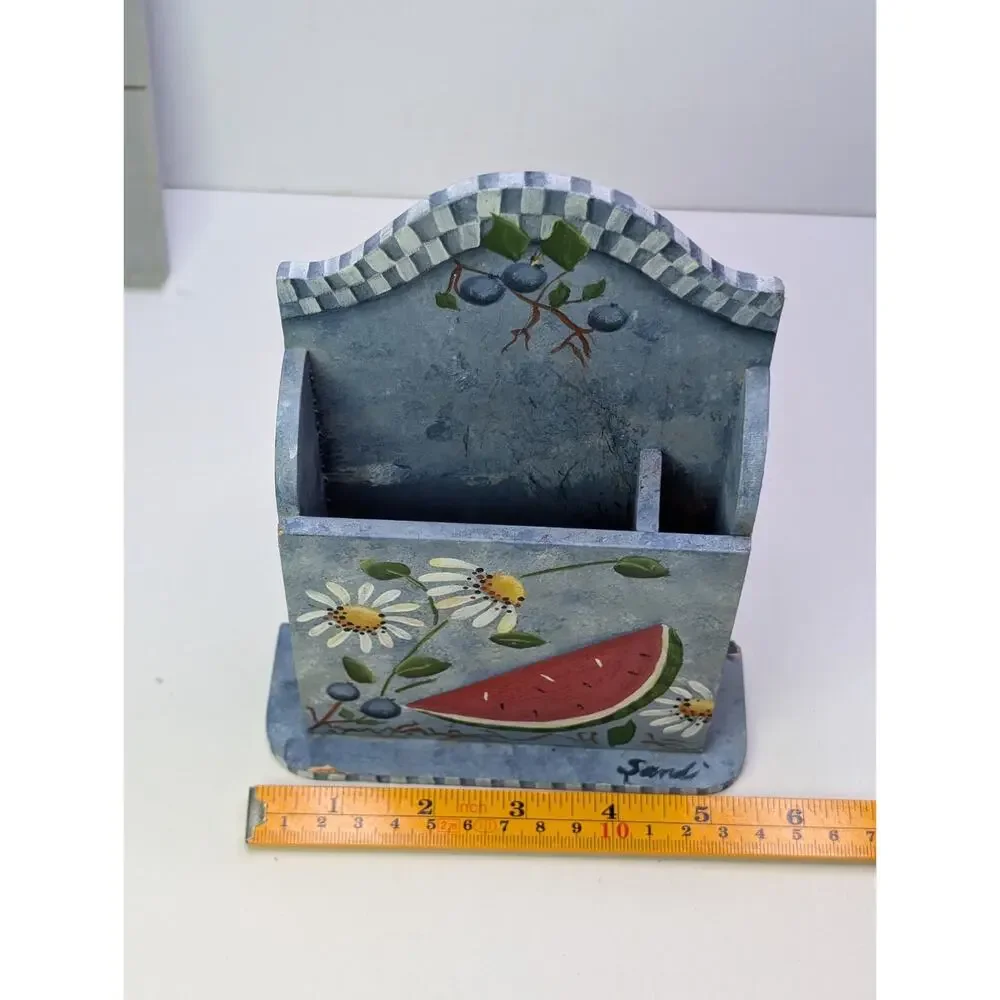 Farmhouse Home Decor Lot Basket Mail Organizer Clipboard Sign Rustic Country